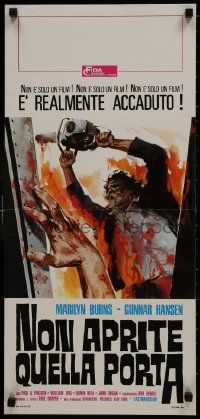 1p228 TEXAS CHAINSAW MASSACRE Italian locandina 1975 Tobe Hooper cult classic slasher horror!