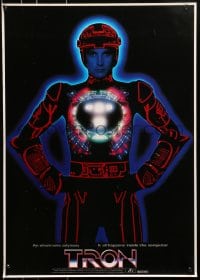 1p412 TRON Japanese 1982 Bruce Boxleitner in title role in red suit, all English design!