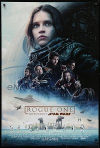 1p151 ROGUE ONE int'l French language advance DS 1sh 2016 Star Wars Story, Jones, top cast montage
