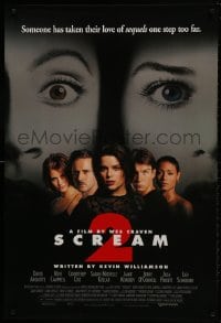 1p153 SCREAM 2 1sh 1997 Wes Craven directed, Neve Campbell, Courteney Cox