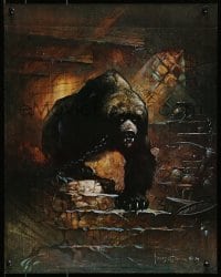 1p040 FRANK FRAZETTA 16x20 art print 1974 fantasy art of a huge chained up bear in dungeon!