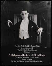 1p052 HALLOWEEN BUCKETS OF BLOOD DRIVE 22x28 special poster 1967 great image of Bela Lugosi as Dracula!