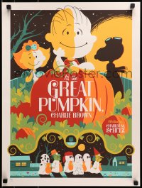 1p001 IT'S THE GREAT PUMPKIN, CHARLIE BROWN signed #191/280 18x24 print 2011 by Whalen, standard