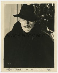 1r110 INVISIBLE RAY 8x10.25 still 1936 best portrait of Boris Karloff in black hat & coat!