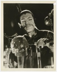 1r115 MASK OF FU MANCHU 8x10.25 still 1932 iconic portrait of Asian villain Boris Karloff w/skull!
