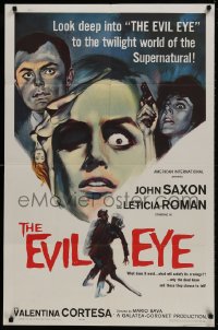 1r459 EVIL EYE 1sh 1964 Mario Bava, John Saxon, the twilight world of the supernatural!