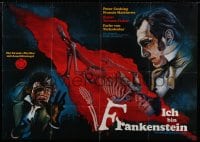 1r014 REVENGE OF FRANKENSTEIN German 33x47 R1972 Hammer horror, Peter Cushing, Berthold art!