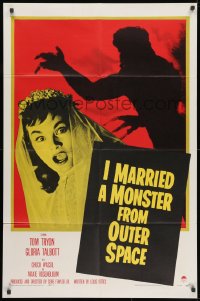 1r490 I MARRIED A MONSTER FROM OUTER SPACE 1sh 1958 great image of Gloria Talbott & alien shadow!
