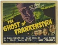 1r176 GHOST OF FRANKENSTEIN TC 1942 Lon Chaney Jr. as the monster, Bela Lugosi as Ygor, ultra rare!