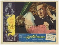 1r178 HAUNTED PALACE LC #5 1963 great close up of crazed Vincent Price over Debra Paget!