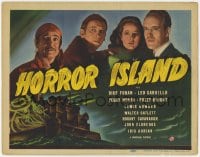 1r182 HORROR ISLAND TC 1941 Dick Foran, Leo Carrillo, Peggy Moran, Fuzzy Knight, cool art, rare!