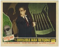 1r267 INVISIBLE MAN RETURNS LC #3 R1948 Cedric Hardwicke about to hit something with chair!