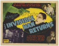 1r272 INVISIBLE MAN RETURNS TC R1948 H.G. Wells, transparent Vincent Price is on the loose again!