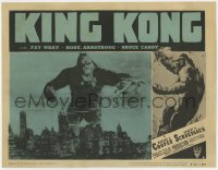 1r278 KING KONG LC #8 R1952 classic image of giant ape holding Fay Wray over New York Skyline!