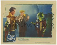 1r283 MAN FROM PLANET X LC #7 1951 Edgar Ulmer, c/u of Robert Clarke & Roy Engel w/ alien by ship!
