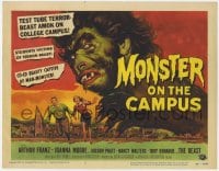 1r192 MONSTER ON THE CAMPUS TC 1958 Reynold Brown art of test tube terror amok on the college!