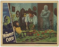 1r284 MUMMY'S CURSE LC 1944 bandaged monster Lon Chaney Jr. watches Virginia Christine in bed!