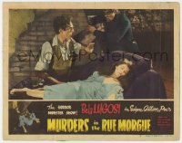 1r290 MURDERS IN THE RUE MORGUE LC #7 R1948 Bela Lugosi & Noble Johnson by unconscious Sidney Fox!