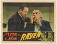 1r295 RAVEN LC #6 R1949 best c/u of Bela Lugosi & disfigured Boris Karloff, Universal horror!