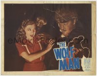 1r332 WOLF MAN LC #3 R1948 best close up of werewolf Lon Chaney Jr. attacking Ankers, ultra rare!