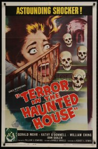 1r519 MY WORLD DIES SCREAMING 1sh 1958 Terror in the Haunted House, astounding shocker, different!
