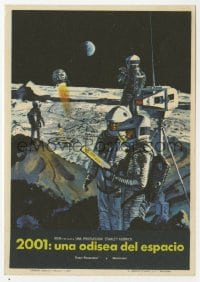 1r044 2001: A SPACE ODYSSEY Spanish herald 1968 Stanley Kubrick, McCall art of astronauts on moon!