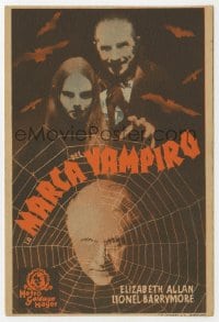 1r040 MARK OF THE VAMPIRE Spanish herald 1936 Bela Lugosi, Carroll Borland, Atwill, ultra rare!