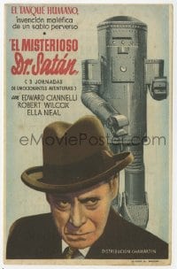 1r069 MYSTERIOUS DOCTOR SATAN whole serial Spanish herald 1943 different image of Ciannelli & robot!