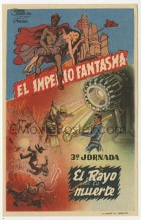 1r073 PHANTOM EMPIRE part 3 Spanish herald 1947 Gene Autry, cool different sci-fi serial artwork!