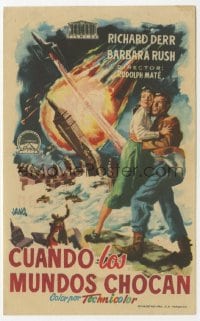 1r078 WHEN WORLDS COLLIDE Spanish herald 1954 George Pal doomsday classic, different Jano art!