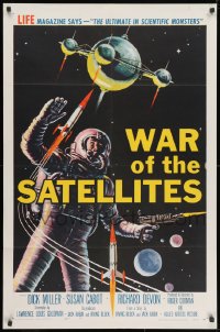 1r575 WAR OF THE SATELLITES 1sh 1958 the ultimate in scientific monsters, cool astronaut art!