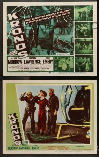 1r349 KRONOS 8 LCs 1957 Jeff Morrow, Barbara Lawrence, world-destroying monster science fiction!