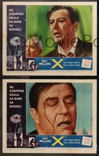 1r354 X: THE MAN WITH THE X-RAY EYES 8 LCs 1963 AIP sci-fi, it strips souls, sexy women & money!