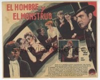 1r039 DR. JEKYLL & MR. HYDE Spanish herald 1931 different art of March as himself & monster, rare!