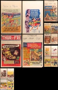 1s030 LOT OF 17 FORMERLY FOLDED WINDOW CARDS 1950s great images from a variety of movies!