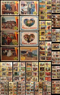 1s344 LOT OF 161 LOBBY CARDS 1940s-1960s incomplete sets from a variety of different movies!