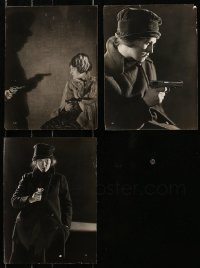 1s963 LOT OF 3 PRISCILLA DEAN 7X10 STILLS 1920 three great close images of her with a gun!