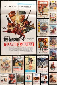 1s311 LOT OF 47 FOLDED SPANISH LANGUAGE ONE-SHEETS 1950s-1990s images from a variety of movies!