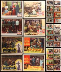 1s422 LOT OF 34 LOBBY CARDS 1940s-1960s incomplete sets from a variety of different movies!