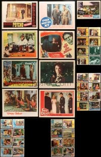 1s395 LOT OF 57 HORROR/SCI-FI LOBBY CARDS 1950s-1980s incomplete sets from scary movies!