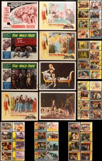 1s396 LOT OF 56 LOBBY CARDS 1950s-1960s incomplete sets from a variety of different movies!