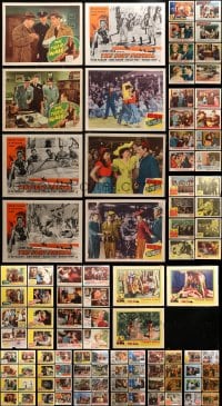 1s357 LOT OF 123 LOBBY CARDS 1930s-1960s incomplete sets from a variety of different movies!