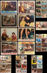 1s404 LOT OF 49 LOBBY CARDS 1940s-1960s incomplete sets from a variety of different movies!