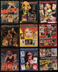 1s284 LOT OF 9 VINTAGE HOLLYWOOD POSTERS 1-9 MOVIE POSTER AUCTION CATALOGS 1990s-2000s cool!
