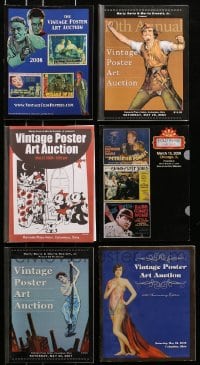 1s273 LOT OF 6 VINTAGE POSTER ART MOVIE POSTER AUCTION CATALOGS 2000s-2010s great color images!