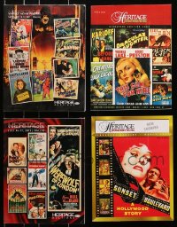 1s261 LOT OF 4 HERITAGE MOVIE POSTER AUCTION CATALOGS 2000s-2010s filled with great color images!