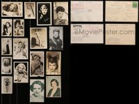 1s656 LOT OF 17 1930S-40S FAN PHOTOS AND POSTCARDS OF FEMALE STARS 1930s-1940s great portraits!