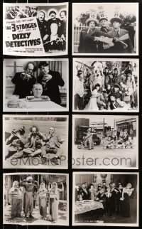 1s993 LOT OF 8 THREE STOOGES 8X10 REPRO PHOTOS 1980s great scenes from their slapstick comedies!