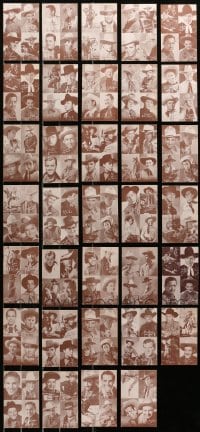 1s664 LOT OF 34 COWBOY ARCADE CARDS 1940s with portaits of four western stars on each card!