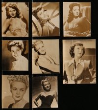1s748 LOT OF 8 MOVIE STAR PHOTOS 1940s Rita Hayworth, Lana Turner, Linda Darnell, Goddard!